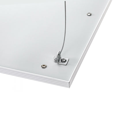 Spectrum Aufhängeset für LED-Deckenleuchte 600x600mm silber Stahl, ideal für Spectrum Algine Int Installation