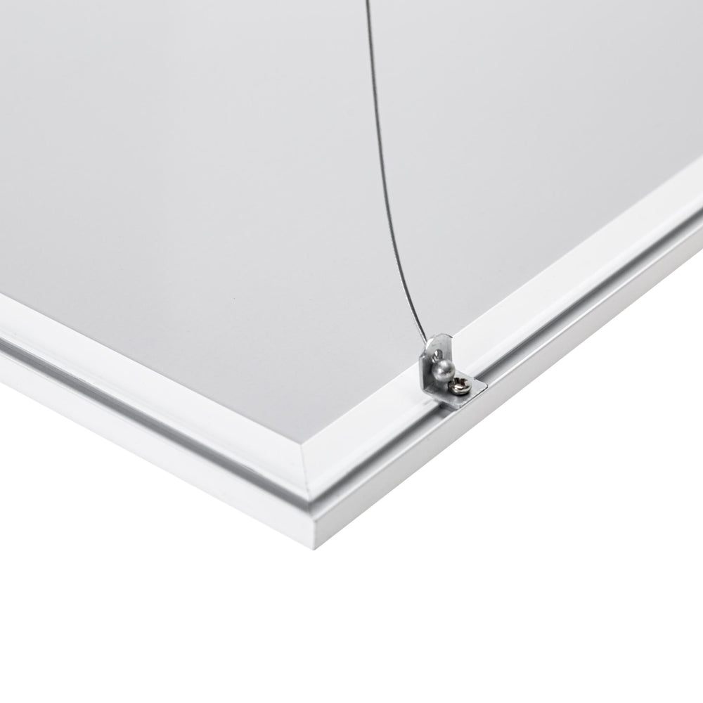 Spectrum Aufhängeset für LED-Deckenleuchte 600x600mm silber Stahl, ideal für Spectrum Algine Int Installation