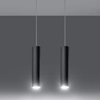 Aigostar LED Pendelleuchte Schwarz LOOPEZ 2xGU10 Fassung, Aluminiumgehäuse, 220-240V, IP20, CE RoHS