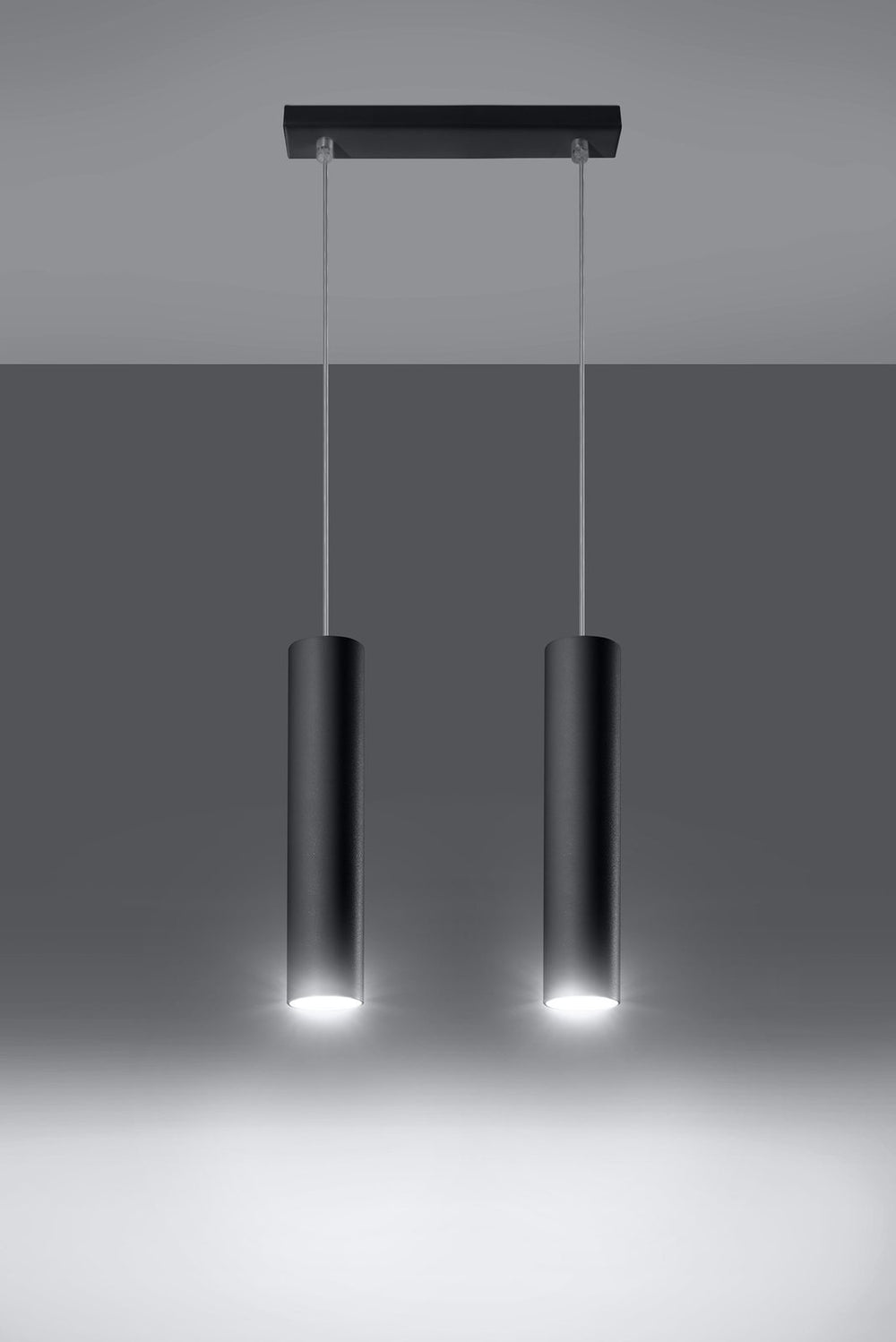 Aigostar LED Pendelleuchte Schwarz LOOPEZ 2xGU10 Fassung, Aluminiumgehäuse, 220-240V, IP20, CE RoHS