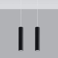 Aigostar LED Pendelleuchte Schwarz LOOPEZ 2xGU10 Fassung, Aluminiumgehäuse, 220-240V, IP20, CE RoHS