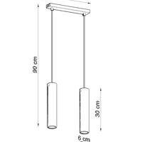 Aigostar LED Pendelleuchte Schwarz LOOPEZ 2xGU10 Fassung, Aluminiumgehäuse, 220-240V, IP20, CE RoHS