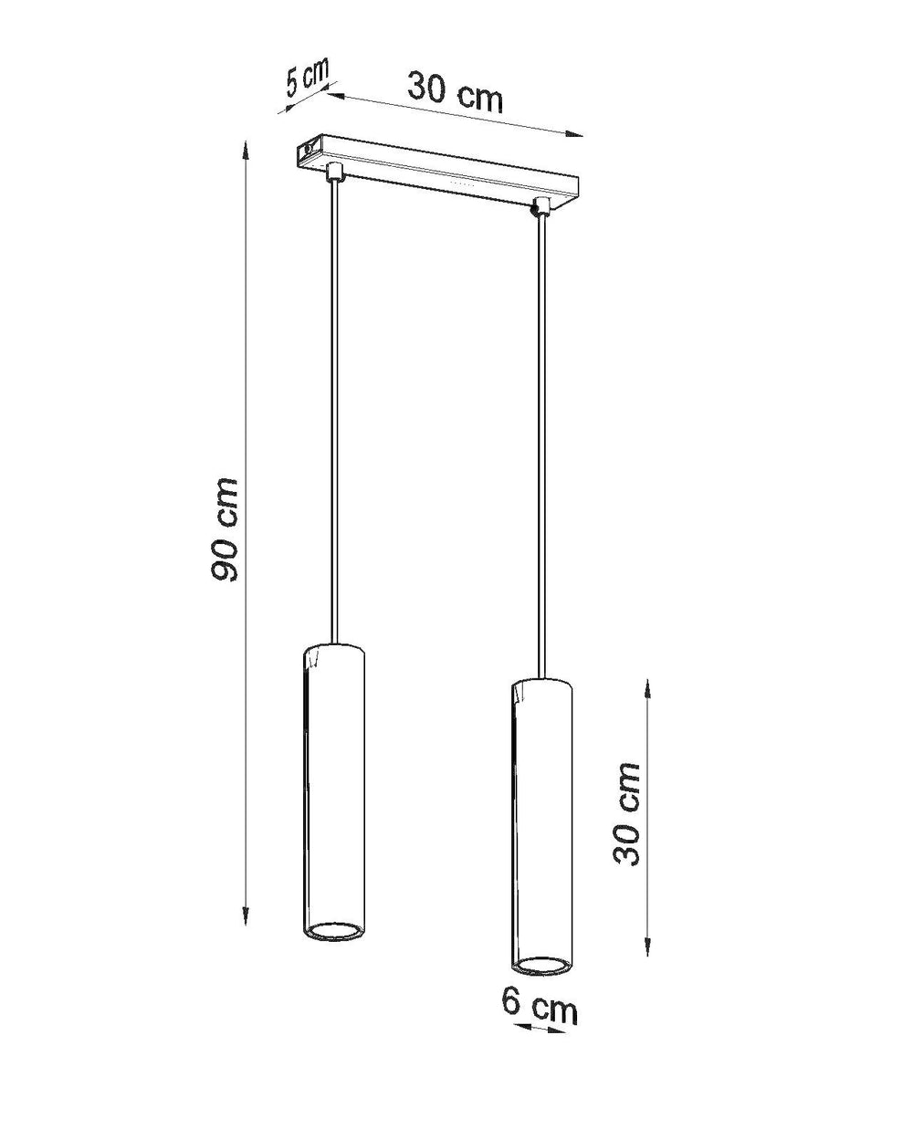 Aigostar LED Pendelleuchte Schwarz LOOPEZ 2xGU10 Fassung, Aluminiumgehäuse, 220-240V, IP20, CE RoHS