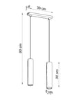 Aigostar LED Pendelleuchte Schwarz LOOPEZ 2xGU10 Fassung, Aluminiumgehäuse, 220-240V, IP20, CE RoHS