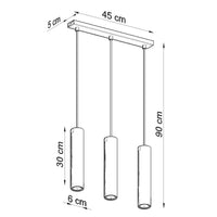 Aigostar LED pendant light Black LOOPEZ, 3 x GU10 socket, IP20, aluminium housing, CE RoHS certified
