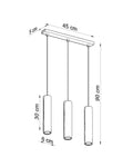 Aigostar LED pendant light Black LOOPEZ, 3 x GU10 socket, IP20, aluminium housing, CE RoHS certified