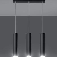 Aigostar LED pendant light Black LOOPEZ, 3 x GU10 socket, IP20, aluminium housing, CE RoHS certified