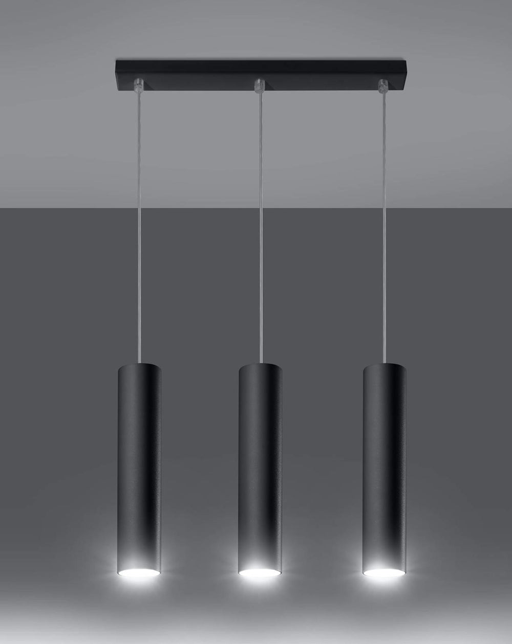Aigostar LED pendant light Black LOOPEZ, 3 x GU10 socket, IP20, aluminium housing, CE RoHS certified