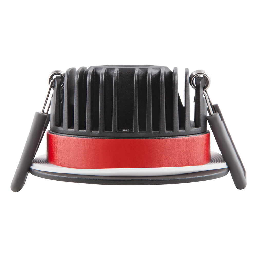 Ledvance fire rated recessed LED spotlight 8W 3000K dimmable IP65 Black 90CRI 36° beam