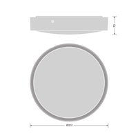 Ledvance LED Bulkhead Round 300mm 17W IP65 IK10 3000K 4000K White Surface Mount Wall Ceiling Light