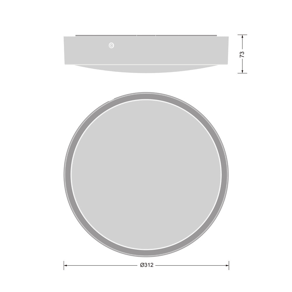 Ledvance LED Bulkhead Round 300mm 17W IP65 IK10 3000K 4000K White Surface Mount Wall Ceiling Light