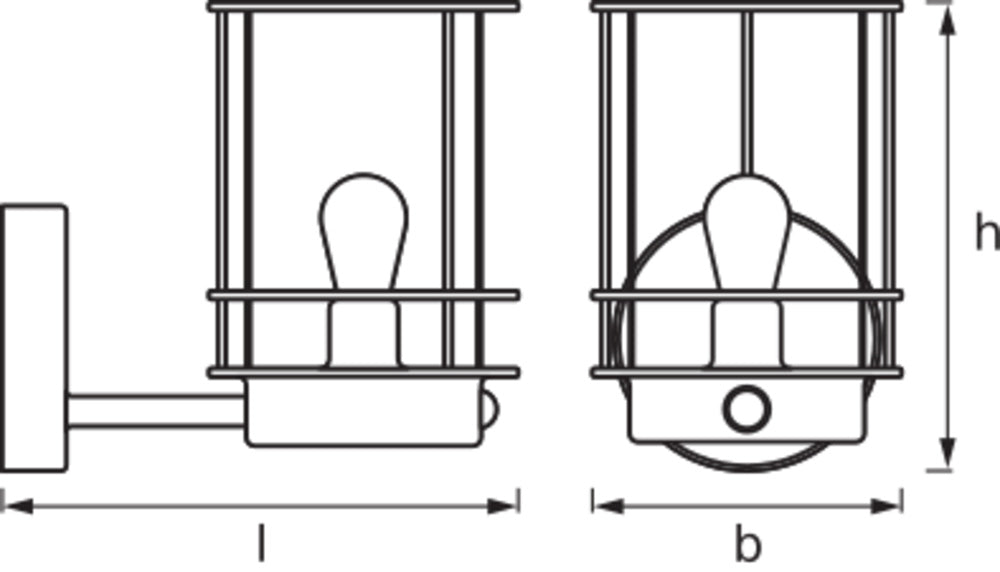 Ledvance ENDURA Classic Post Sensor Up E27 Außenwandleuchte aus Edelstahl IP44 mit Bewegungs- und Lichtsensor