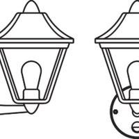 Ledvance ENDURA Classic Tradition Up Sensor Wall Light E27 Gold Black Outdoor IP44 Die-cast Aluminum