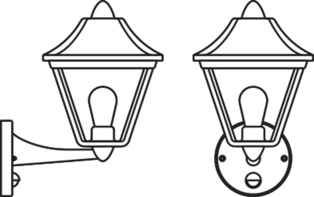 Ledvance ENDURA Classic Tradition Up Sensor Wall Light E27 Gold Black Outdoor IP44 Die-cast Aluminum