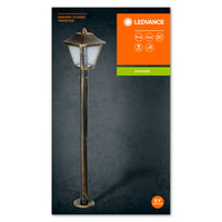 Ledvance ENDURA Classic Tradition Außen-Stehlaterne E27 Schwarz/Gold IP44 Aluminium 1000mm