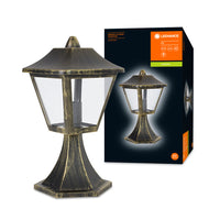 Ledvance ENDURA Classic Tradition 33cm Außenlaterne E27 Schwarz/Gold IP44 Druckguss-Aluminium