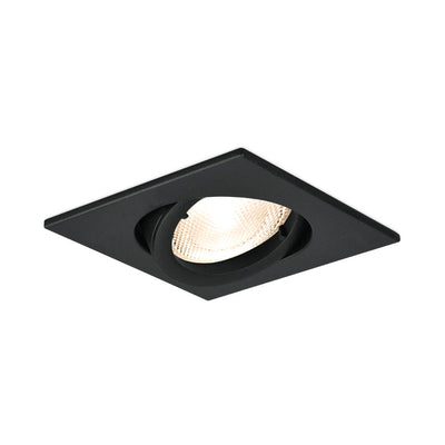Braytron quadratischer schwarzer Einbaustrahler 35W, Aluminium, IP20, Innenbereich GU10, MR16