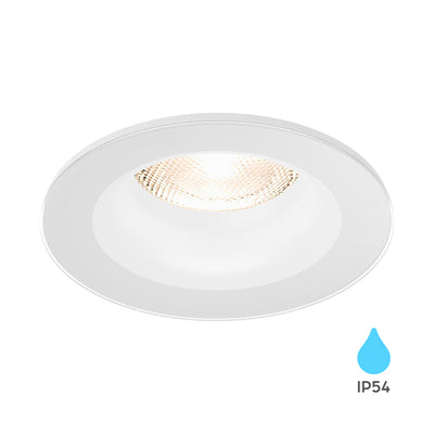 Braytron GU10 recessed spotlight white 35W with IP54, aluminum housing, ideal for interior, 70 mm cut-out, durable lighting