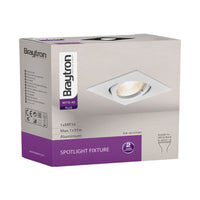 Braytron GU10 Einbau-LED-Strahler quadratisch 82x82mm Schwarz Aluminium IP20 35W max Ausschnitt 70mm
