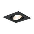 Braytron GU10 Einbau-LED-Strahler quadratisch 82x82mm Schwarz Aluminium IP20 35W max Ausschnitt 70mm