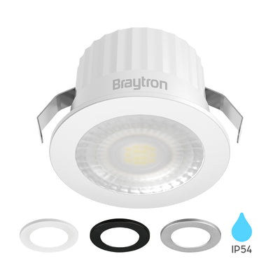Braytron LED Strahler 3W 3000K 210 Lumen IP54 >80CRI 38° Abstrahlwinkel nicht dimmbar 220-240V warmweiß