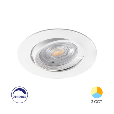 Braytron LED Strahler 7W 220-240V 3-in-1 CCT Dimmbar Rund Weiß IP20 630 Lumen 38° Abstrahlwinkel