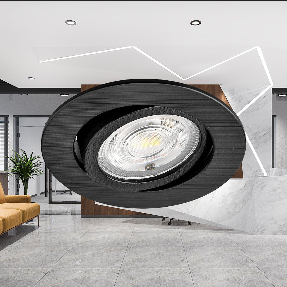 Braytron LED Spotlight 7W Black Round 3-in-1 CCT Dimmable 220-240V 630 lumens IP20 38° Indoor Lighting