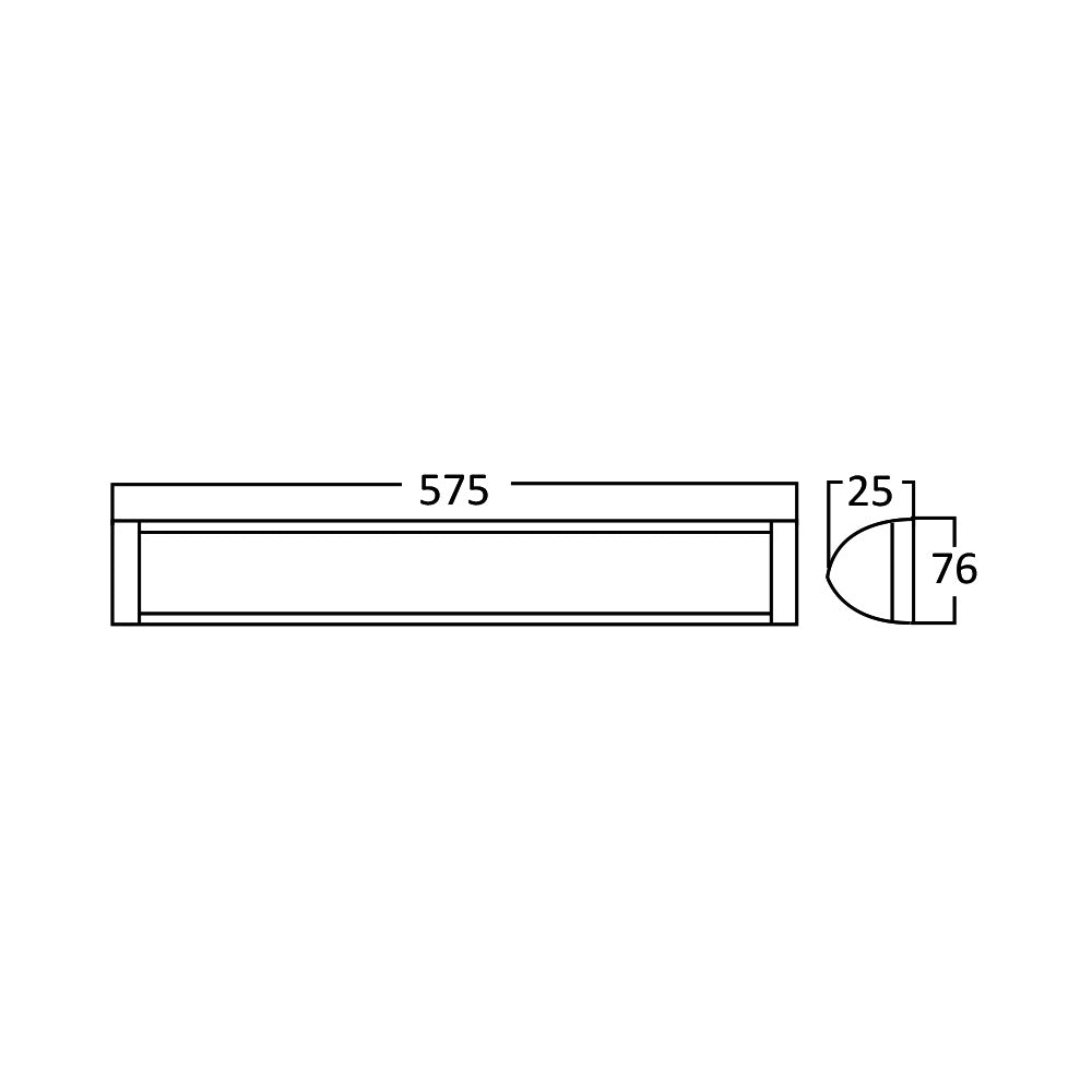 Braytron LED wall light 18W 4000K 1800 lumens IP40 White 575mm indoor batten lighting