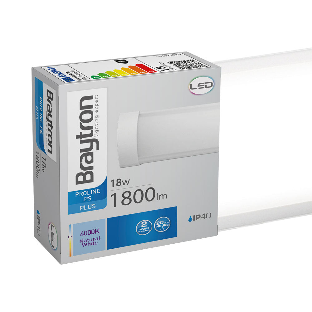 Braytron LED wall light 18W 4000K 1800 lumens IP40 White 575mm indoor batten lighting