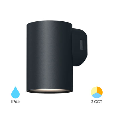 Braytron LED Wandleuchte 9W 3IN1 CCT 900 Lumen Grau IP65 IK08 Außenbeleuchtung