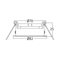 Braytron runde Einbau-LED-Spotlight-Fassung, Schwarzes Aluminium, MR16-Sockel, max. 35W, IP20 Innenbeleuchtung
