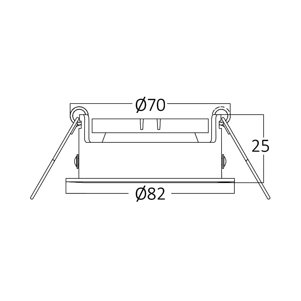 Braytron runde Einbau-LED-Spotlight-Fassung, Schwarzes Aluminium, MR16-Sockel, max. 35W, IP20 Innenbeleuchtung