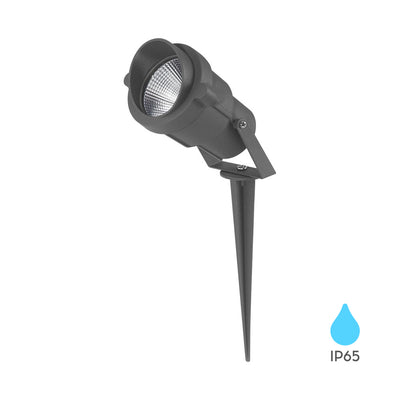 Braytron 9W Outdoor-Spießleuchte, IP65, LED, Bernstein, 60° Abstrahlwinkel, Aluminiumgehäuse