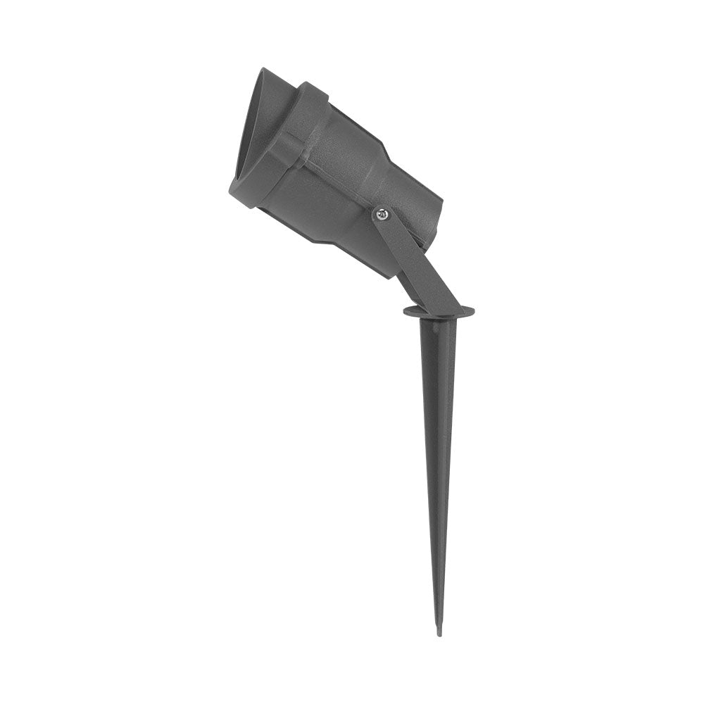 Braytron 9W outdoor spike light, IP65, LED, amber, 60° beam angle, aluminium body