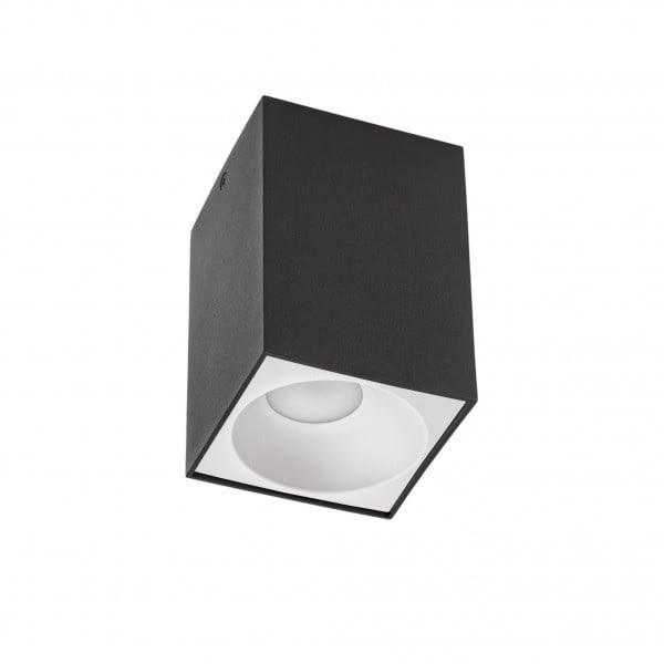 Spectrum LED Deckenstrahler Cube Schwarz 95x95x138mm IP20 230V Gehäuse ohne LED Spot