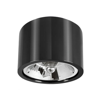 Spectrum LED ceiling spotlight CHLOE GU10 AR111 Black round IP20 aluminum housing for indoor use