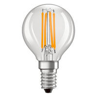 Klassische LED E14 Filamentlampe klar 4W 470 Lumen 2700K extra warmweiß ersetzt 40W
