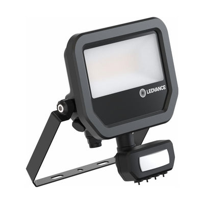 17W schwarzer Aluminium-LED-Strahler mit Bewegungssensor, 2200 Lumen, 830 warmweiß, IP65