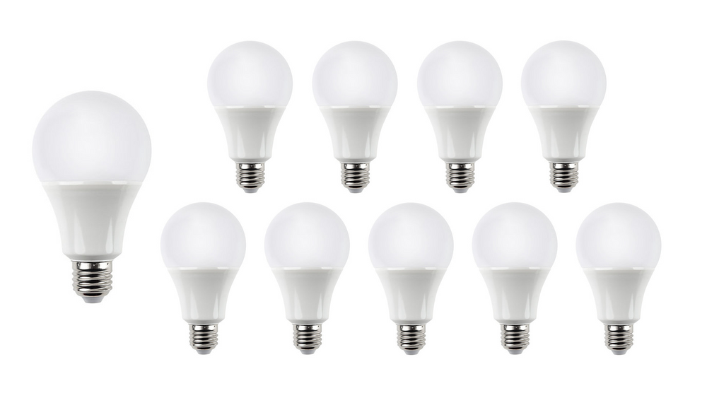 Spectrum E27 LED lamp A60 10.5W 3000K 1521 lumens 220-240V Philips chip 120° beam non dimmable 10-pack
