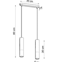 Sollux Lighting Borgio 2 LED Pendelleuchte weiß Beton 2 GU10 40W