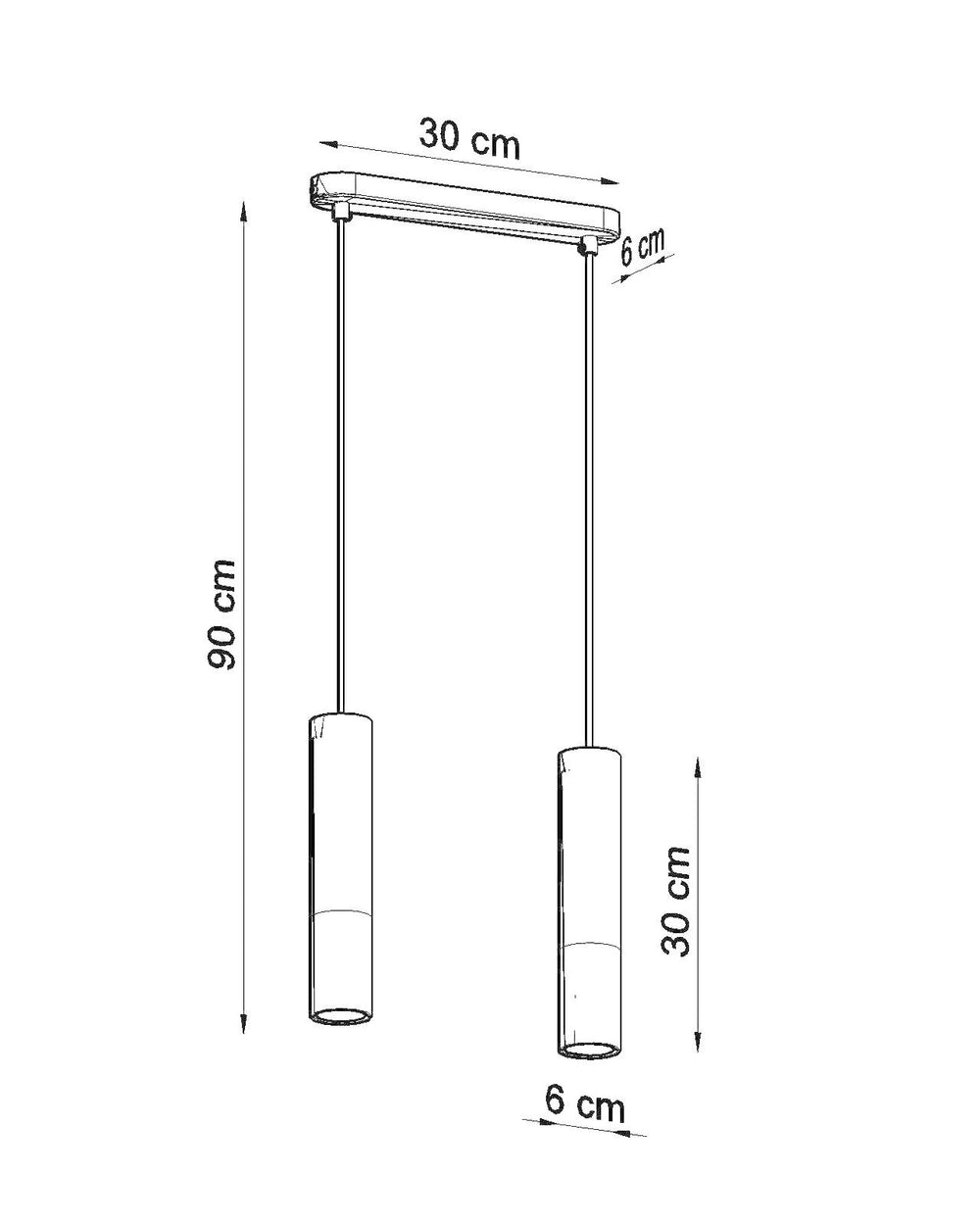 Sollux Lighting Borgio 2 LED Pendelleuchte weiß Beton 2 GU10 40W