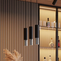 Led hanglamp zwart chrome loopez 3x gu10 fitting by sollux lighting