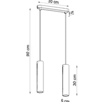 LED hanglamp beton LUVO by Sollux Lighting with E27 fitting 220-240V