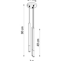 Sollux Lighting black chrome led pendant MOZAICA - E27 socket, 104mm length, 220-240V AC