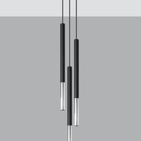 Sollux Lighting black chrome led pendant MOZAICA - E27 socket, 104mm length, 220-240V AC