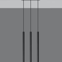 LED pendant lamp black PASTELO - 3x G9 base by Sollux Lighting