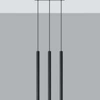 LED pendant lamp black PASTELO - 3x G9 base by Sollux Lighting
