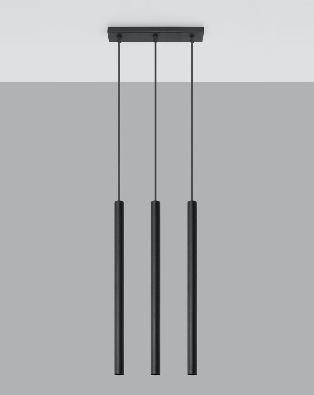 LED pendant lamp black PASTELO - 3x G9 base by Sollux Lighting