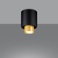 LED plafondspot zwart nesi with GU10 fitting - sollux lighting