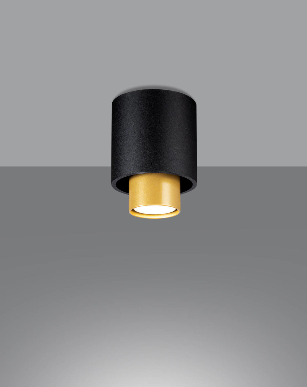 LED plafondspot zwart nesi with GU10 fitting - sollux lighting